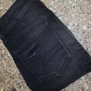 AE Distressed mid rise jegging